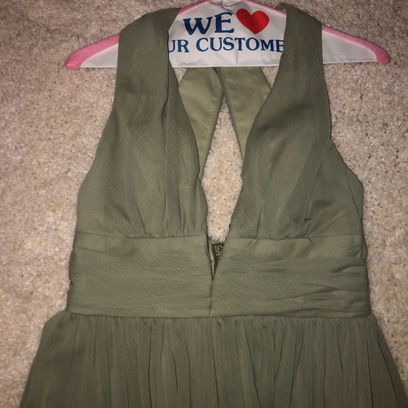 Oh Polly Green Plunge Dress - Picture 6 of 7